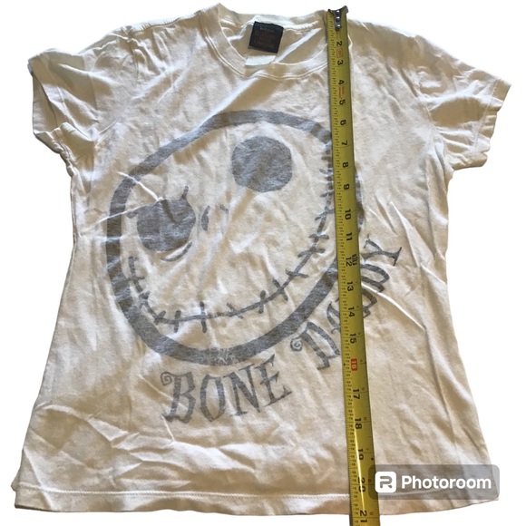 Vintage 90’s Kids Nightmare Before Christmas Bone Daddy White T Shirt M READ - Picture 3 of 8